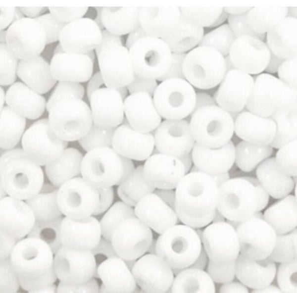 Miyuki 4mm  6/0 rocailles Opaque white 6-402