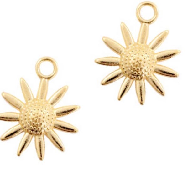 DQ bedel bloem goud 22x18 cm