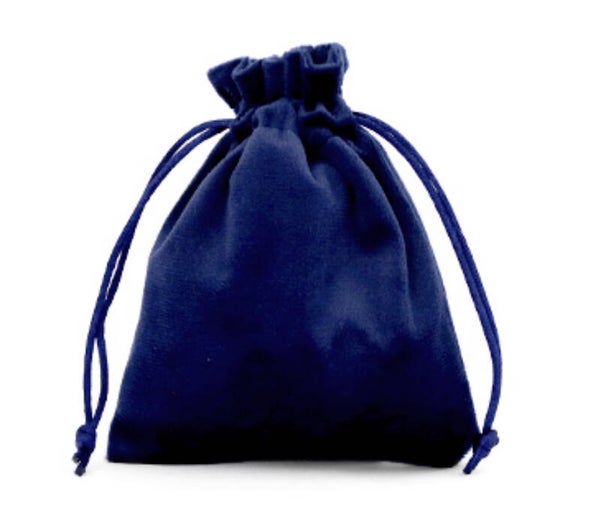 Velvet Sieradenzakje 12x15cm Dark blue 