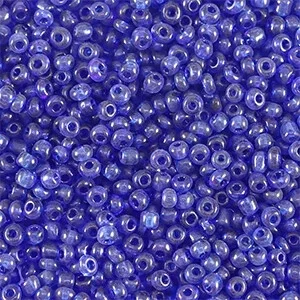 Rocailles Transparant Royal Blue. 2mm