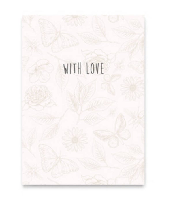 Kaartje voor sieraden “with love “ 