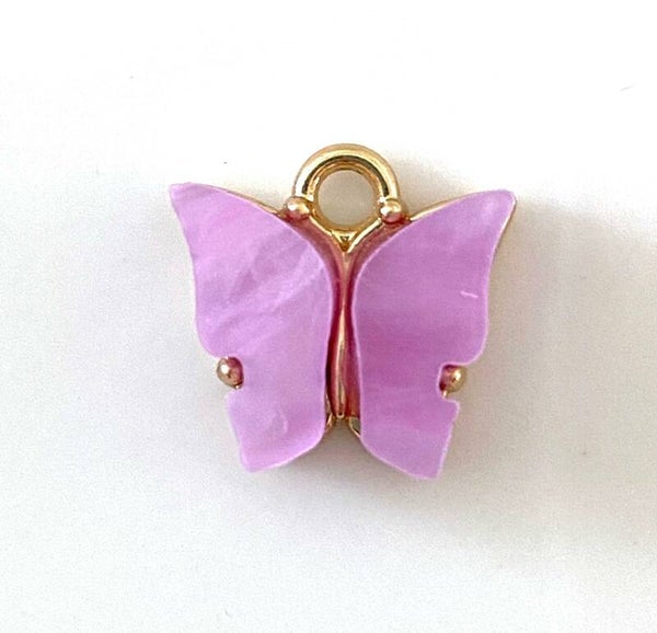 Bedel / hanger Butterfly Gold  - Purple