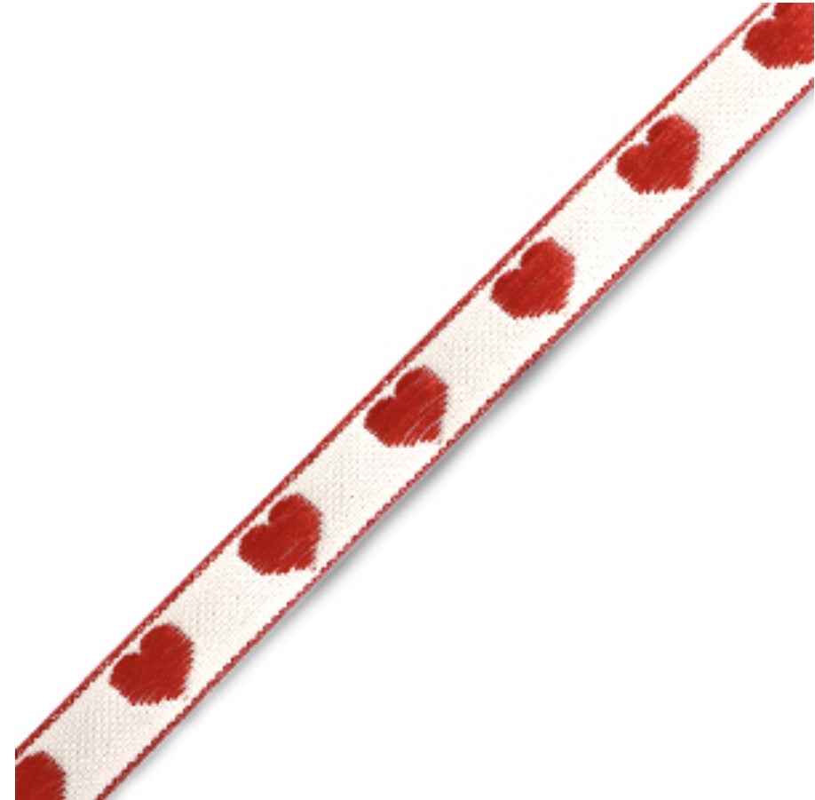 Lint hearts White - Red