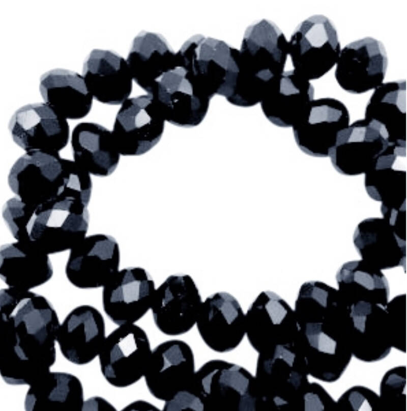 Facet kralen 3x2mm top quality hematite