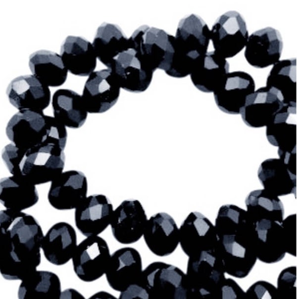 Facet kralen 3x2mm top quality hematite