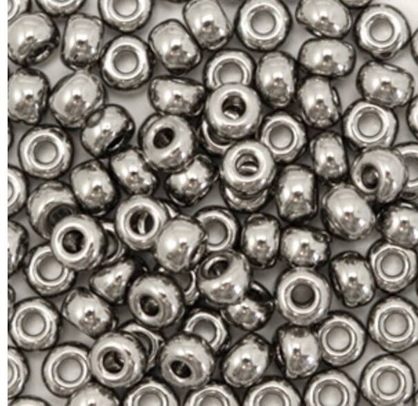 Miyuki 4mm 6/0 rocailles Plated nickel anthracite 