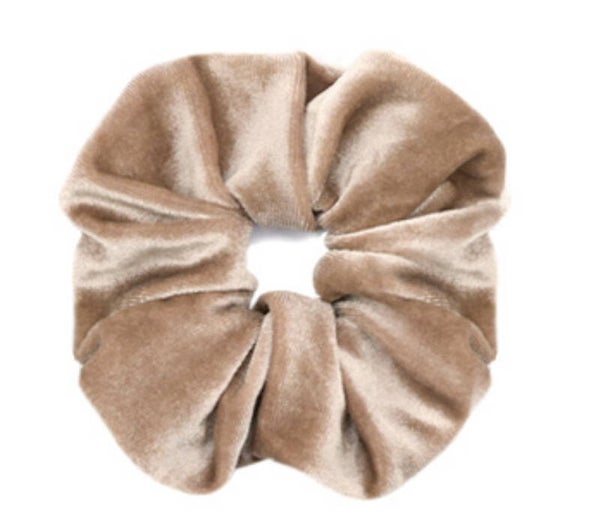 Scrunchie Velvet Light Brown