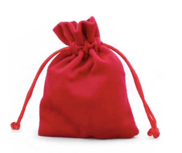 Velvet Sieradenzakje 9x12cm Red