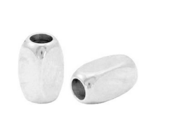 DQ kralen cube rechthoek zilver 