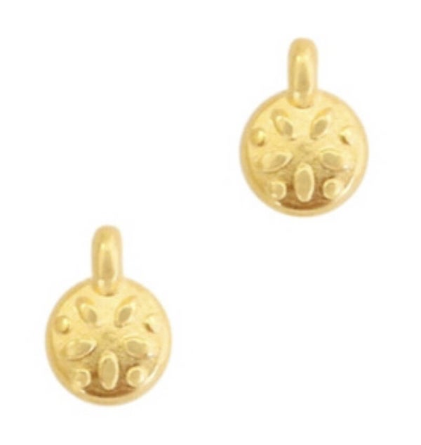 DQ metaal bedel bloem gold 