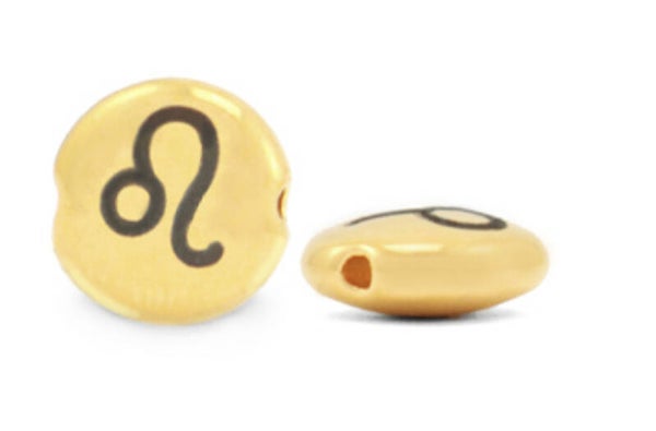 DQ metaal kraal Leeuw goud 7mm