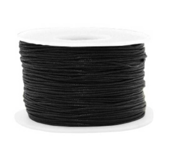 waxkoord 1.0 mm black. 