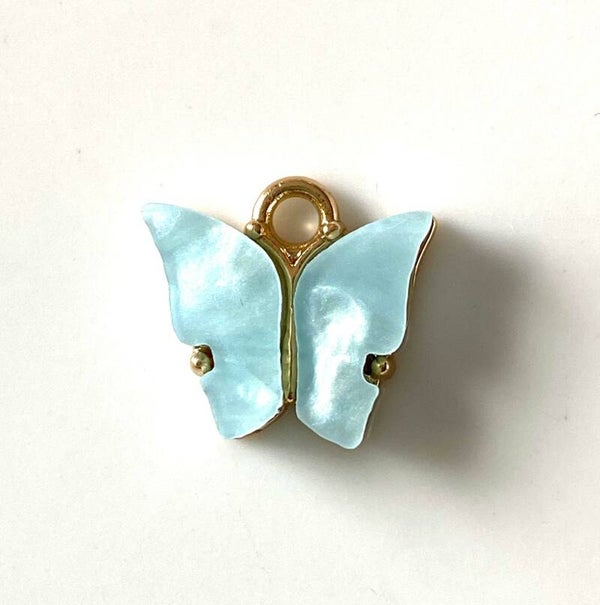 Bedel / hanger Butterfly Gold - Turquoise 