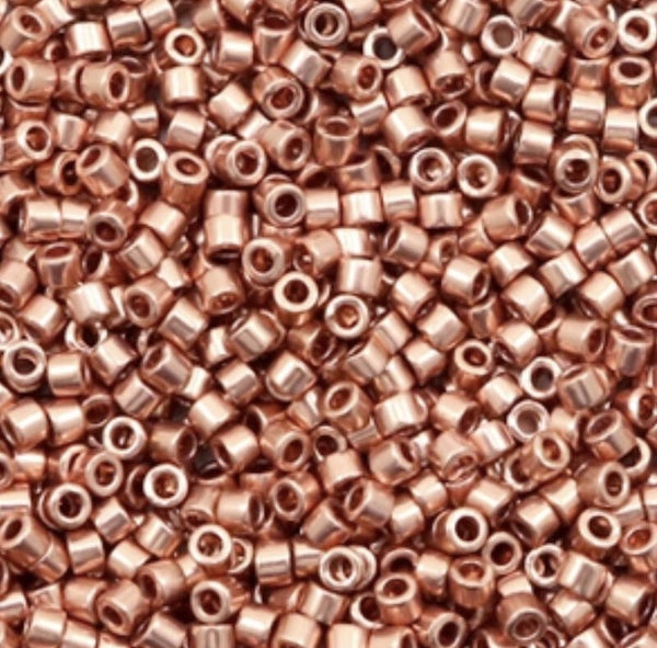 Miyuki delica’s 11/0 2mm plated copper 
