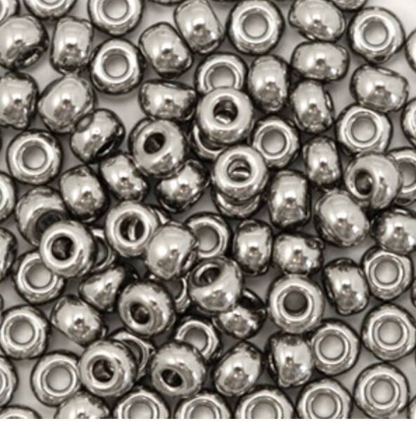 Miyuki 6/0 4mm rocailles Plated nickel anthracite 6-190
