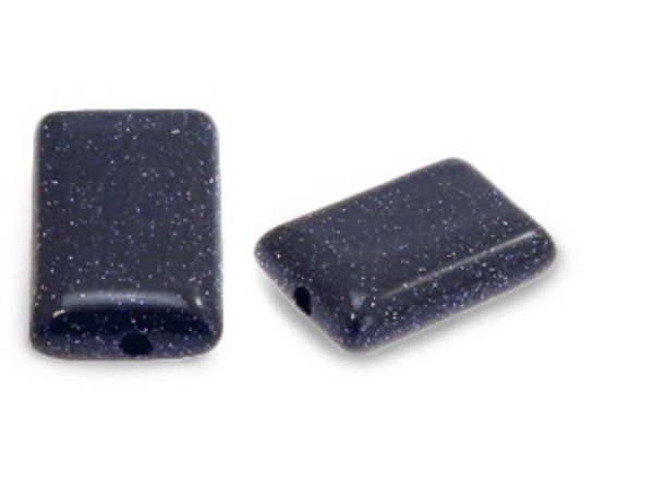Edelsteen kralen rechthoekig blue goldstone