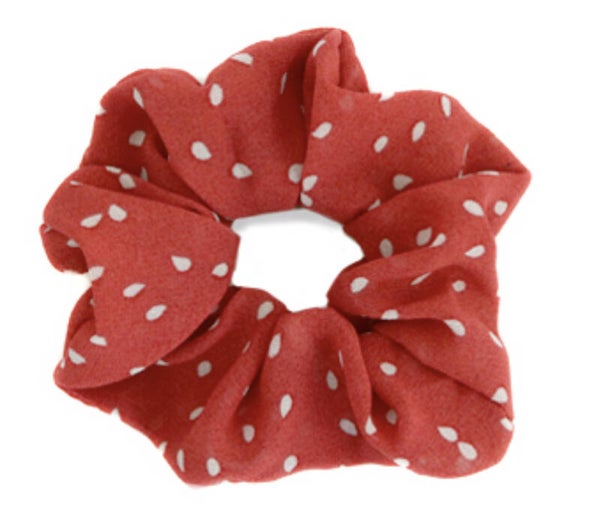 Scrunchie Red / White Dots