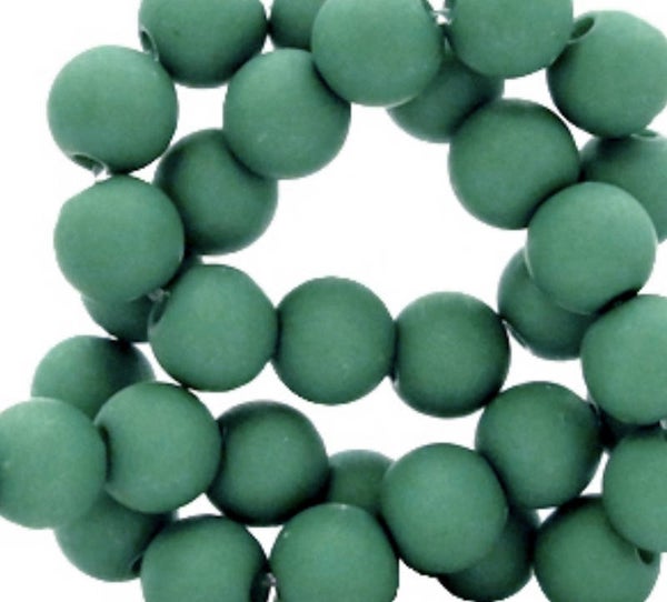 6mm Acryl kralen matt bistro green 