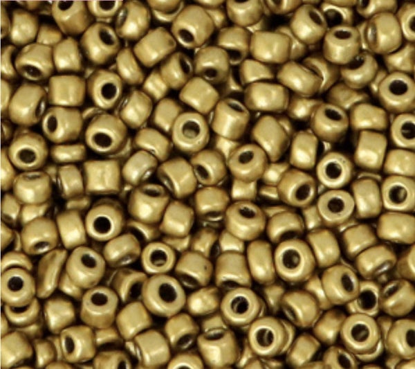 Rocailles 8/0 3mm gold metallic