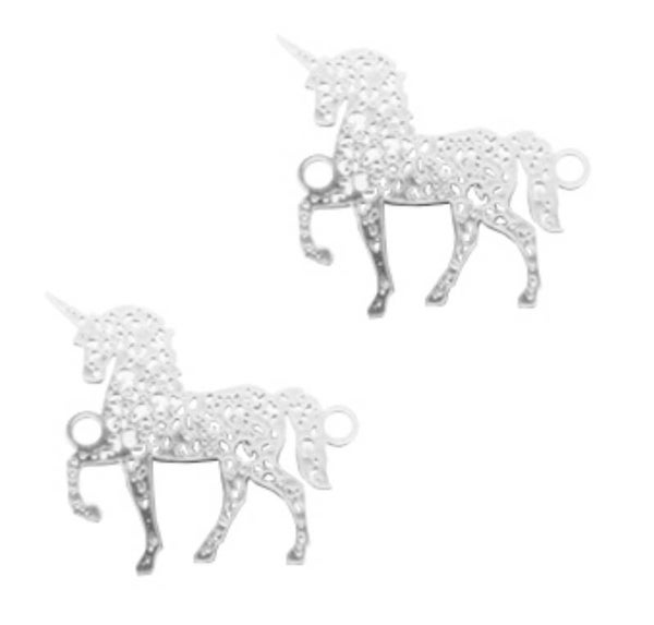 Bohemian tussenstuk unicorn zilver
