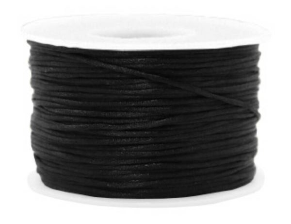 Macramé  satijnkoord 1 mm Black