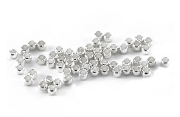 DQ knijpkralen zilver 2 mm