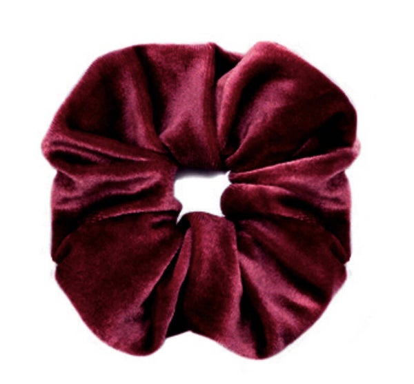 Scrunchie Velvet Port Red