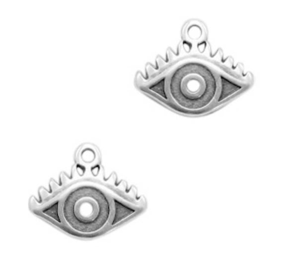 DQ bedel silver plated oog 14x11 mm