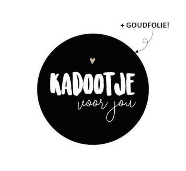 Sticker “kadootje voor jou” black