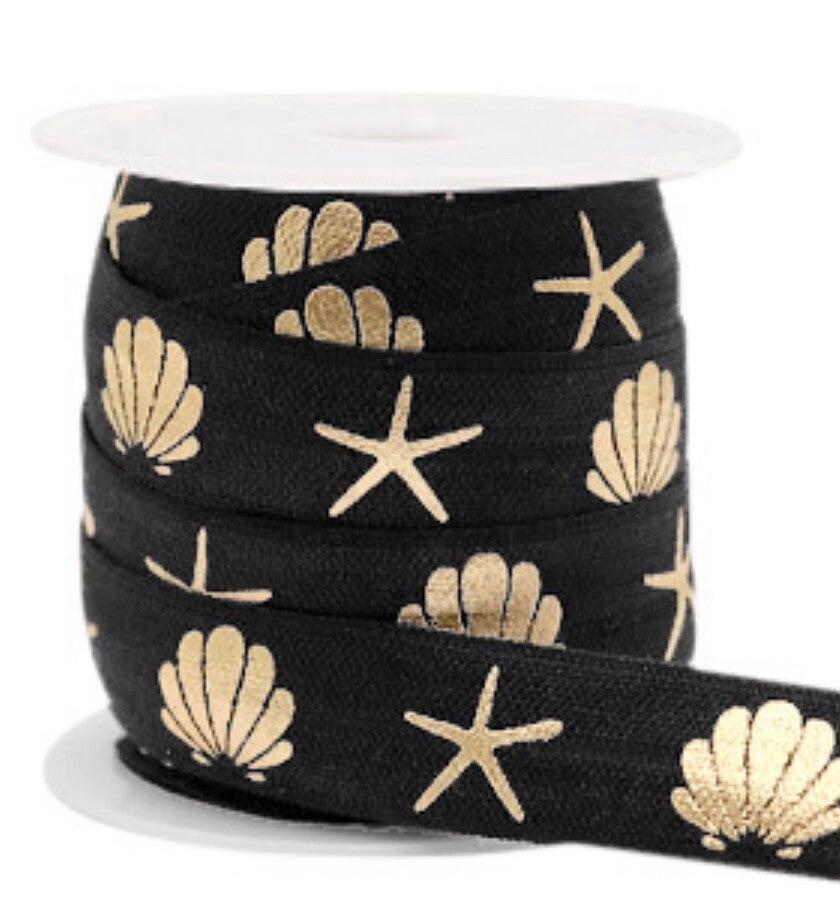 Ibiza lint sea shell black / gold