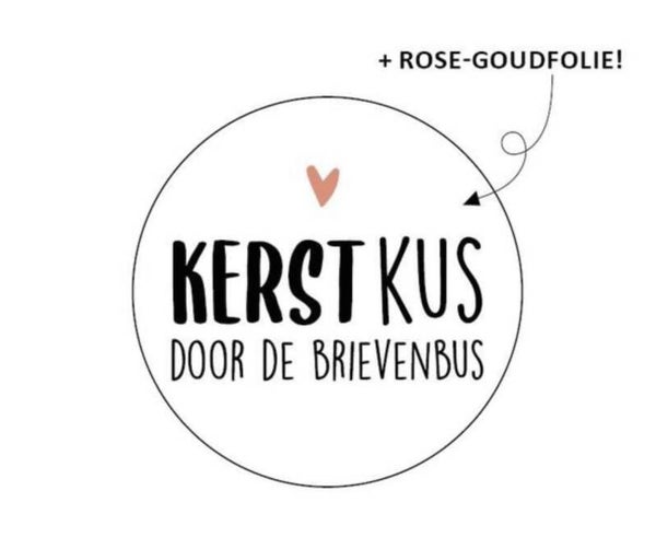 Sticker kerstkus door de brievenbus 