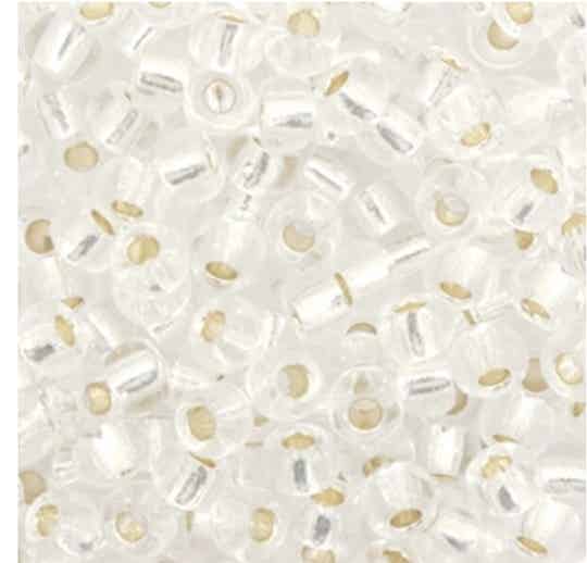 Miyuki 6/0 4mm rocailles Silverlined crystal 6-1