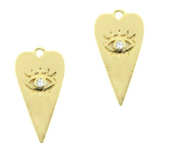 Bedel Alziend oog strass goud 