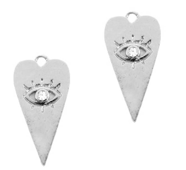 Bedel Alziend oog strass zilver 