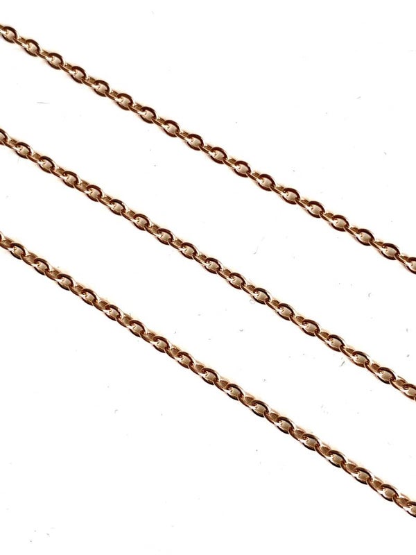 Stainless steel jasseron 2mm Rosè Goud