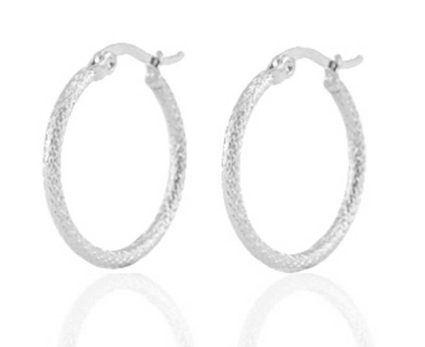 Stainless steel Creolen 25mm Silver