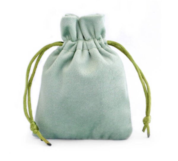 Velvet Sieradenzakje 9x12cm ash green 