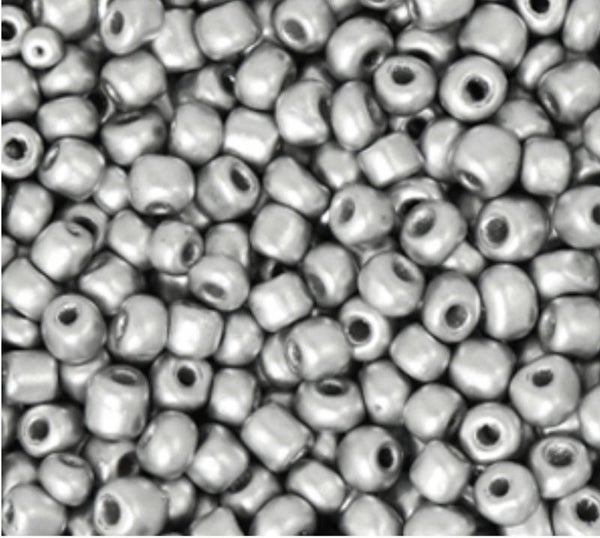 Rocailles 8/0 3mm silver metallic