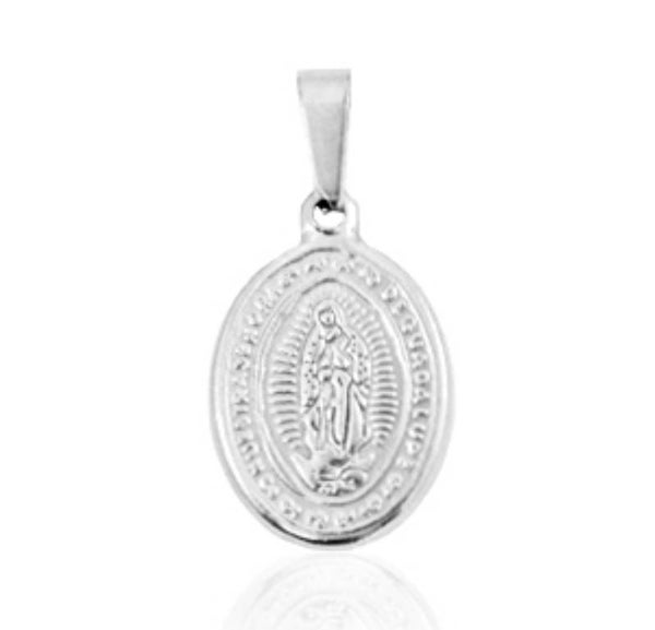 Bedel mother of Guadeloupe stainless steel zilver 