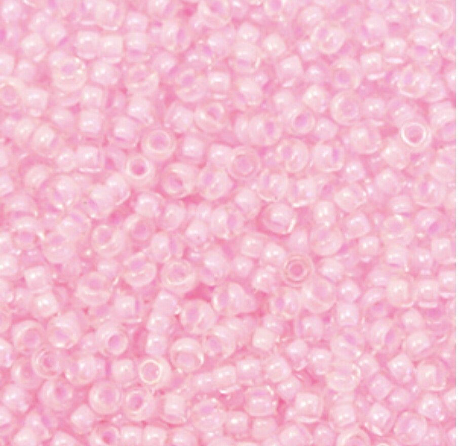 Miyuki 11/0 2mm Pink lined crystal 11-207