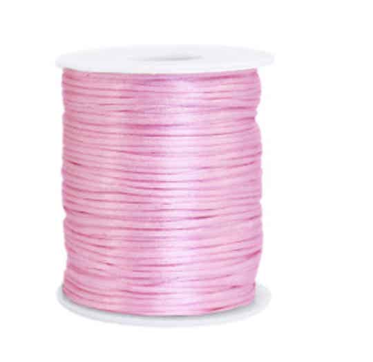 Satijn koord 1,5 mm Light pink 4 meter
