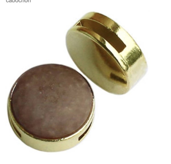 DQ metaal schuiver goud voor 20 mm cabouchon