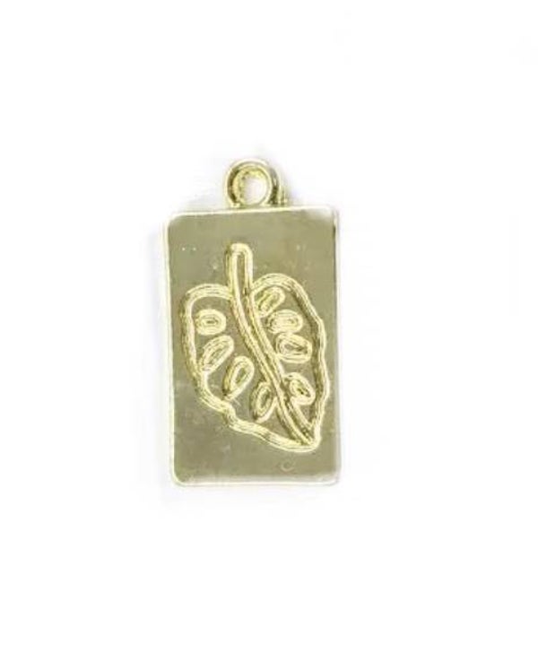 Bedel / Tag monstera goud. 