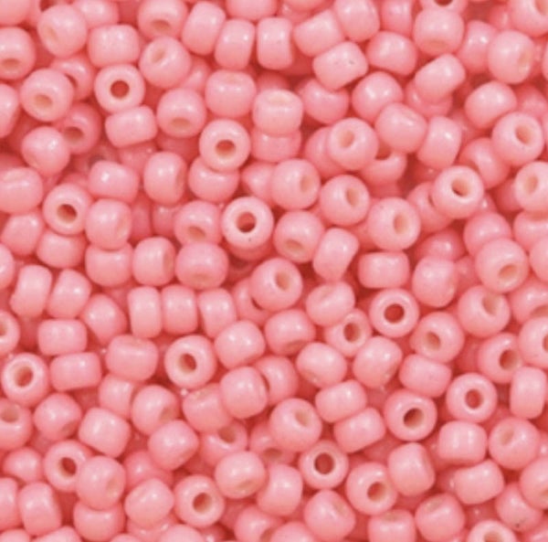 Miyuki rocailles 8/0 3mm Duracoat opaque guava pink 8-4465