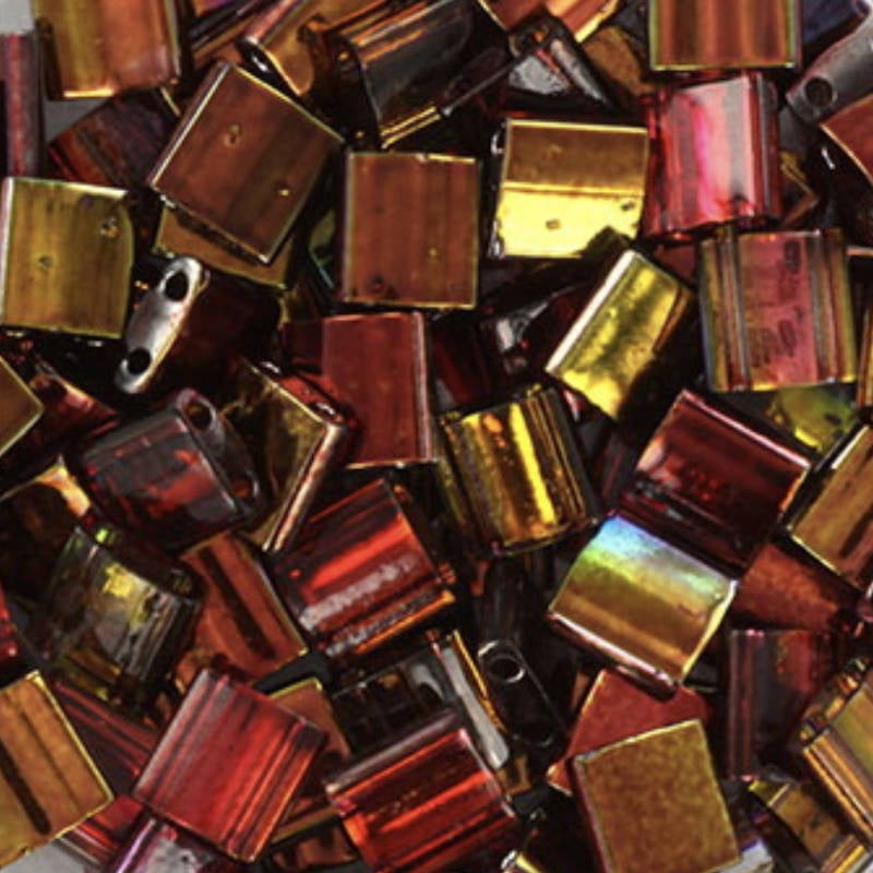 Miyuki tila 5x5mm Czech coating magic wine 