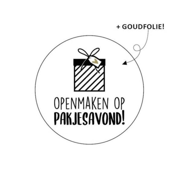 Sticker openmaken op pakjesavond! 