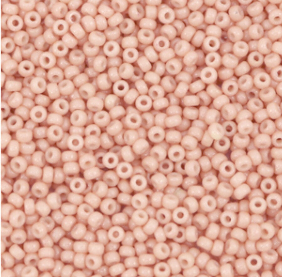 Miyuki 11/0 2mm duracoat opaque tea rose 11-4461