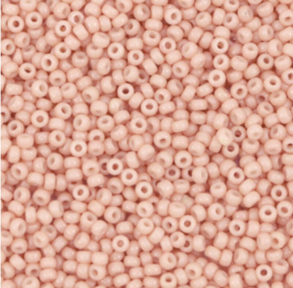 Miyuki 11/0 2mm duracoat opaque tea rose 11-4461