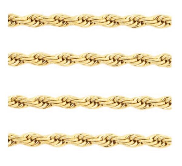Stainless steel Jasseron Twisted Gold 3mm