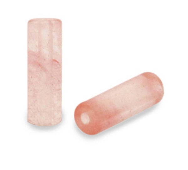 Natuursteen kralen tube 13x4mm Rose pink 